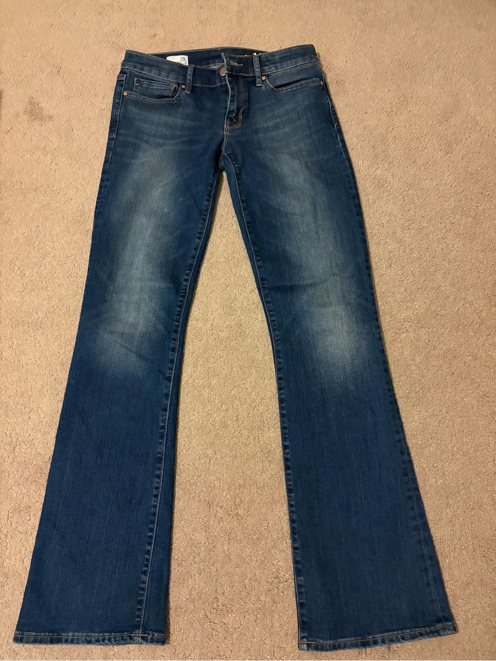 Women’s Dark Wash Bootcut Jeans - Mid Rise Stretch